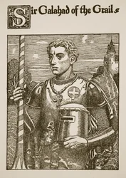 Sir Galahad del Grial, ilustración de 